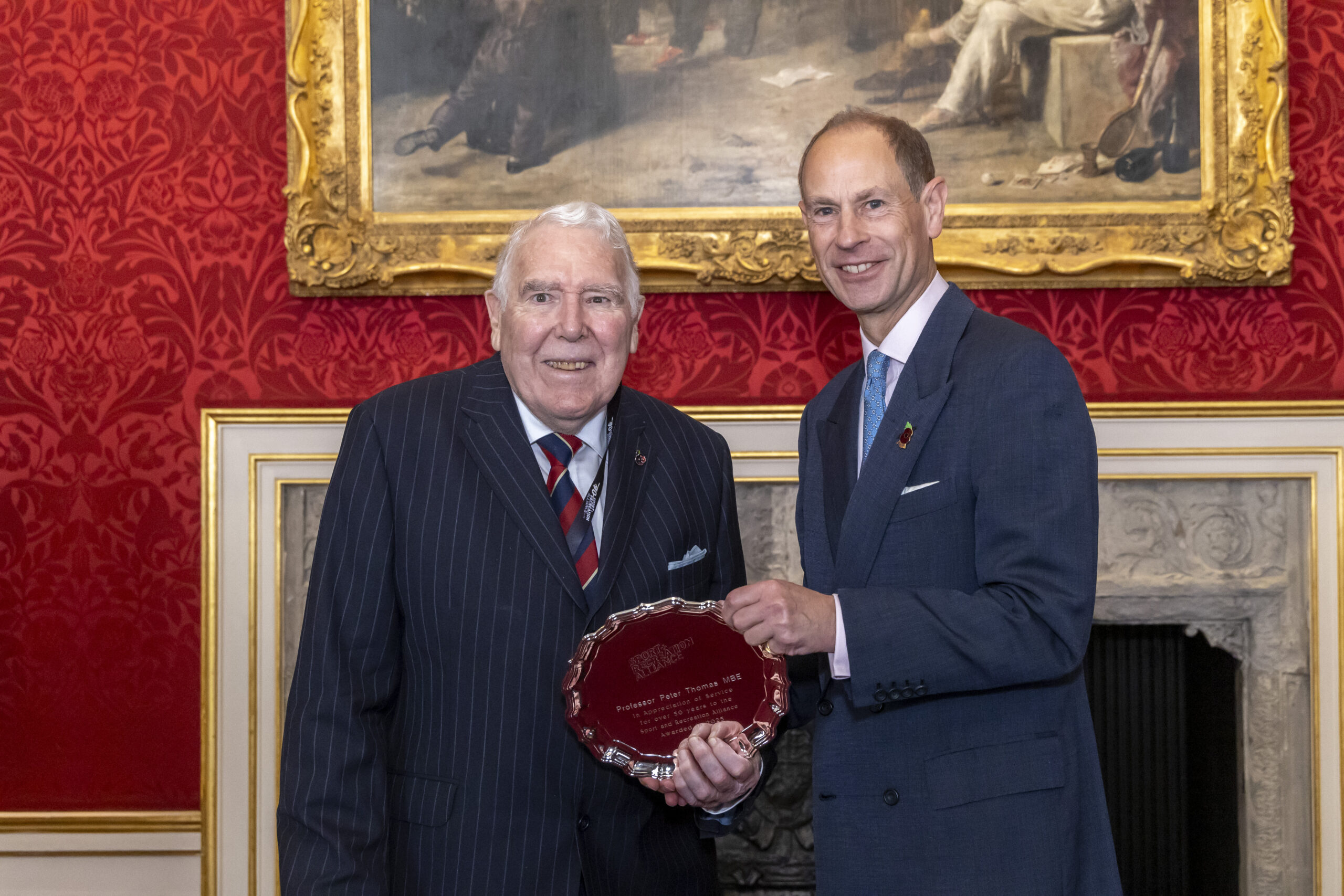 Professor Peter Thomas MBE receives award from HRH The Duke of Edinburgh