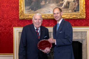 Professor Peter Thomas MBE and HRH The Duke of Edinburgh