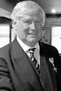 Black and white photograph of Roger Fennemore MBE