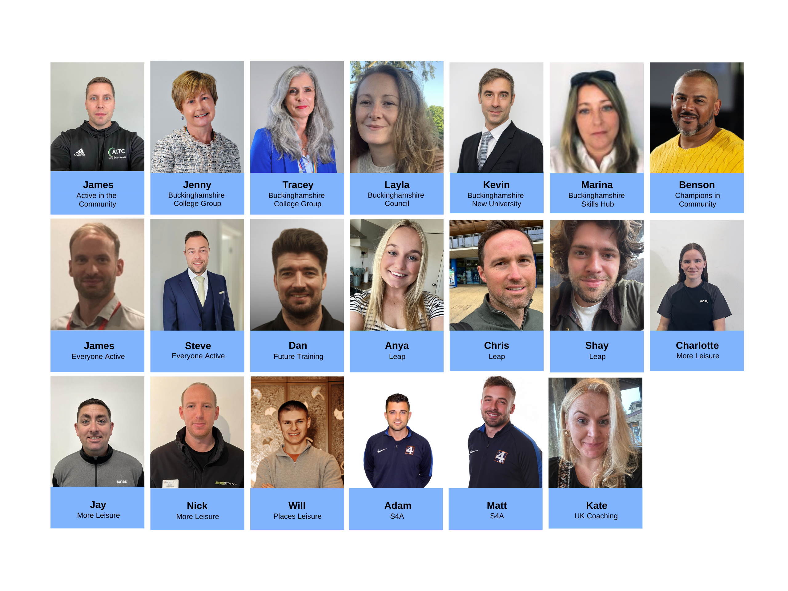 Photos of teach board member